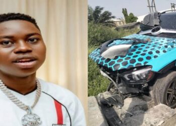 TikTok content creator Habeeb Hamzat, popularly known as Peller, during a livestream following his accident — The Bureau News