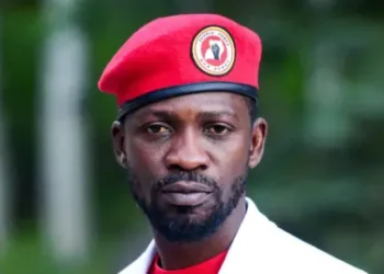 Ugandan opposition leader Bobi Wine during a campaign appearance ahead of the presidential election.