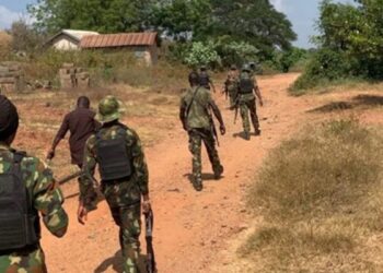 Nigerian Army troops conducting intelligence-led counter-terrorism operations in Kogi State